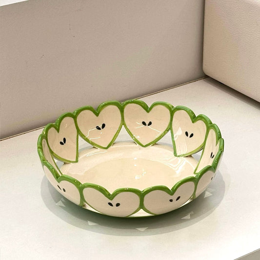 Apple Heart Fruit Basket - Green