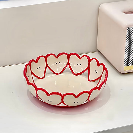 Apple Heart Fruit Basket - Red