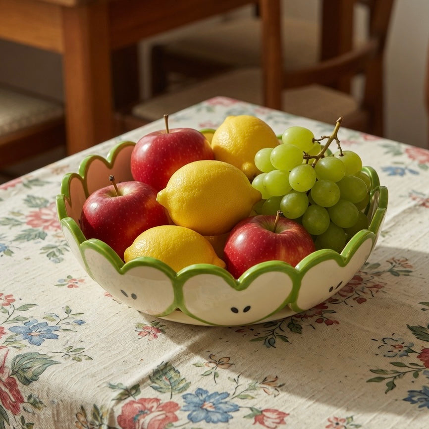 Apple Heart Fruit Basket - Green