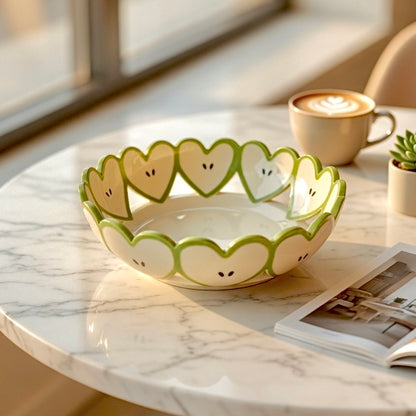 Apple Heart Fruit Basket - Green