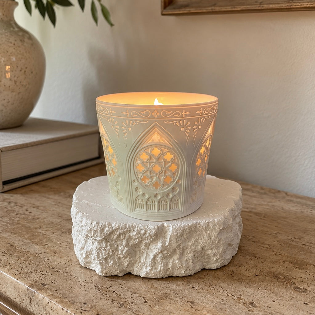 Cathedral Glow Porcelain Candle