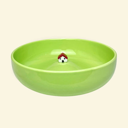 Little Red House Ceramic Serving Bowl