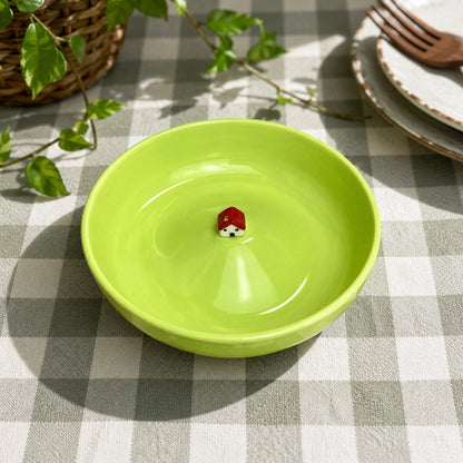 Little Red House Ceramic Serving Bowl