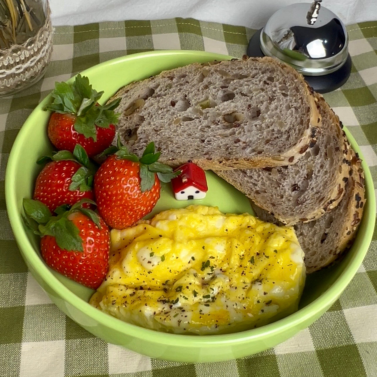 Little Red House Ceramic Serving Bowl