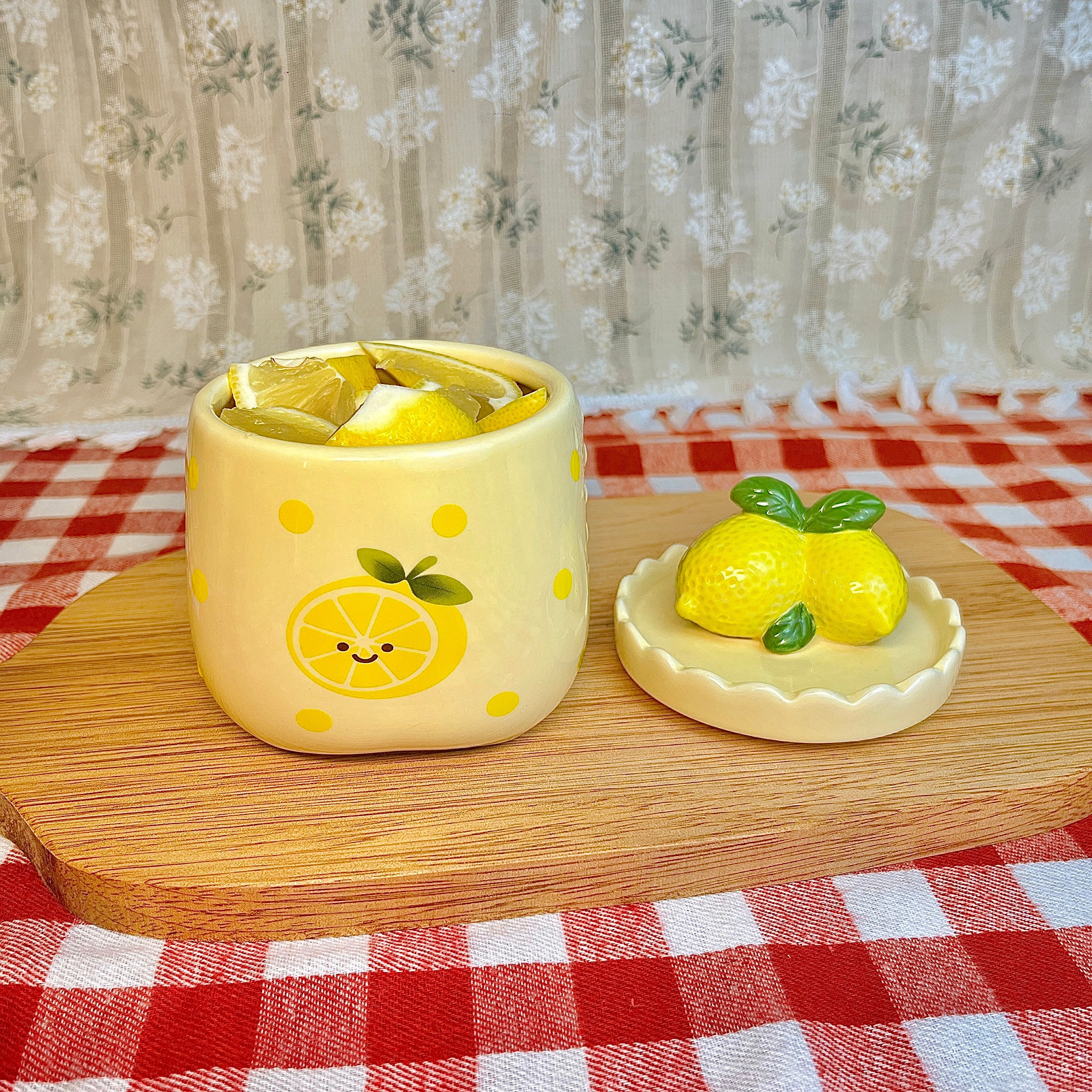 Sugared Lemon Zest | Fruit-Inspired Ceramic Soy Candle – Graces Design