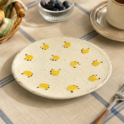 Banana Bunch Ceramic Serving Plate