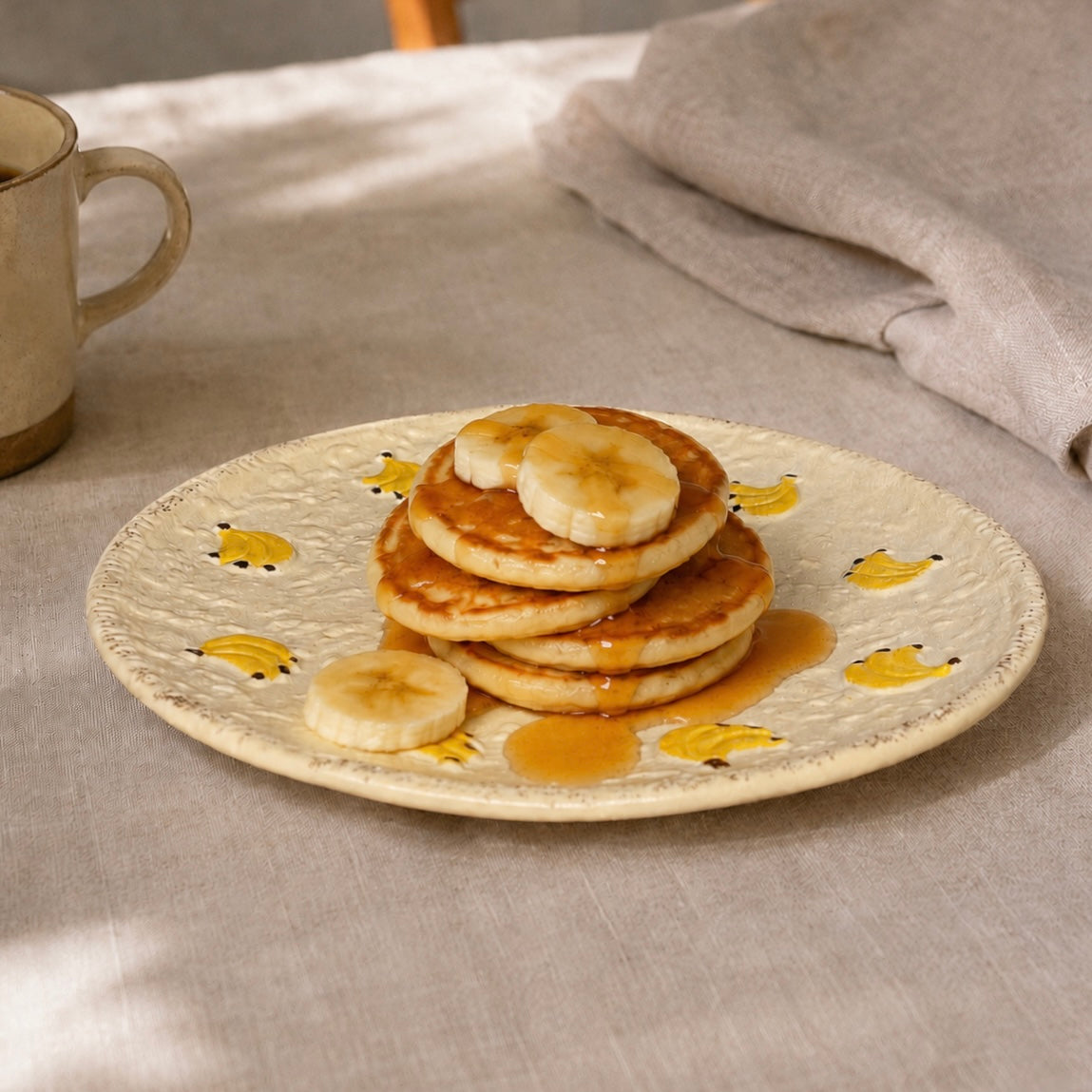 Banana Bunch Ceramic Serving Plate