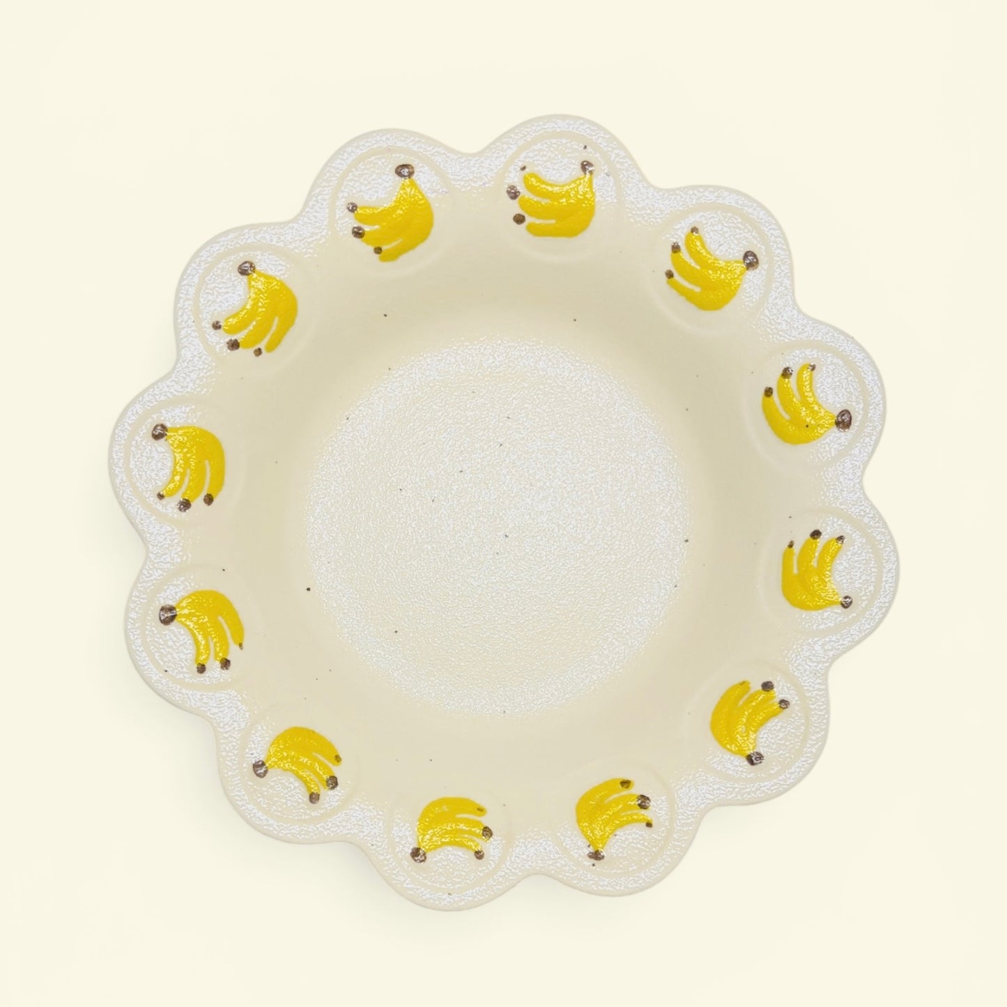 Banana Scalloped Serving Bowl