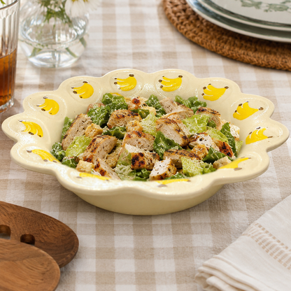 Banana Scalloped Serving Bowl