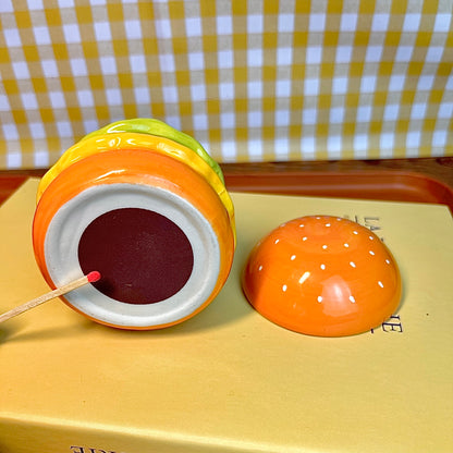 Ceramic Cheeseburger Match Holder