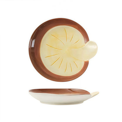 Cottage Mushroom Ceramic Serving Plate